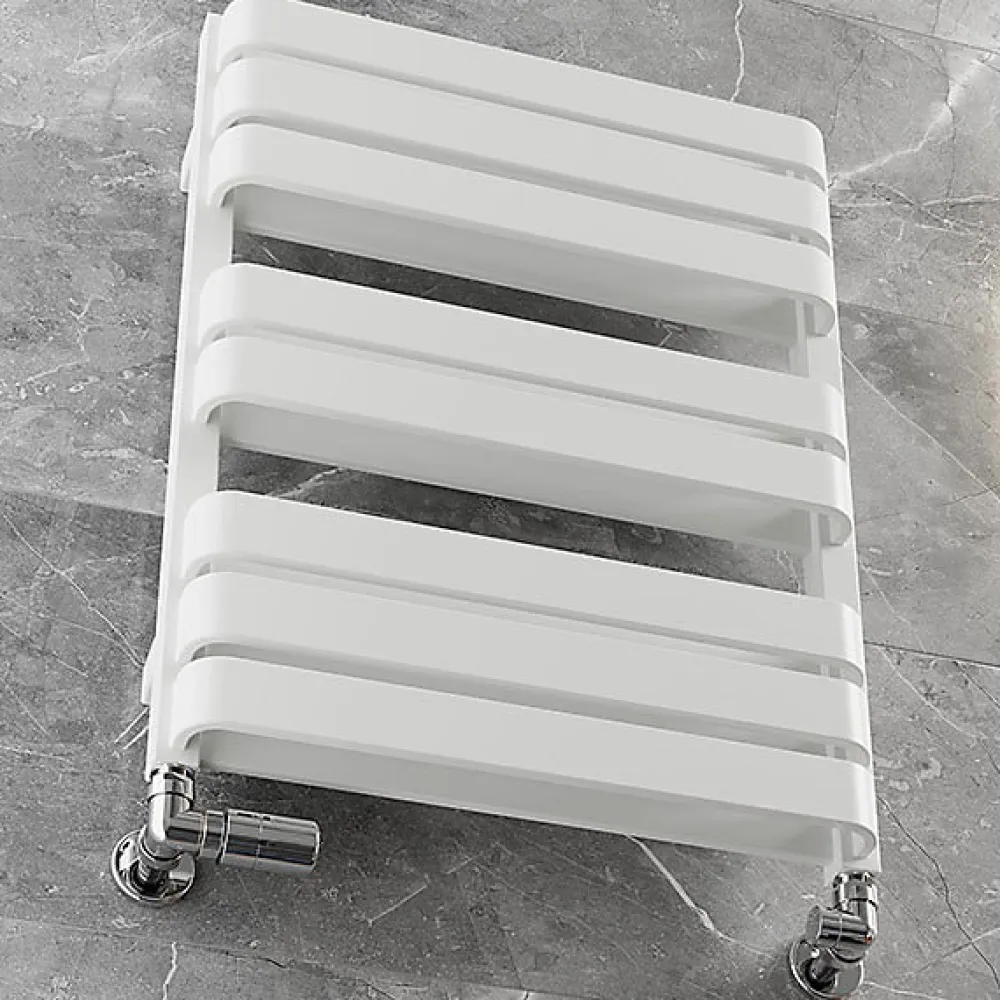Matisere Sèche-serviette eau chaude blanc de 785mm de haut et 500mm de large - 551 Watt - WAR785/500TBSXB