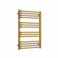 Matisere Sèche-serviette eau chaude doré de 760mm de haut et 600mm de large - 481 Watt - ALE760/600ZXBRA