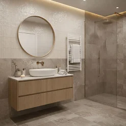 Matisere Sèche-serviette eau chaude blanc de 660mm de haut et 630mm de large - 350 Watt - FIO660/630SXB