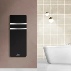 Sannover  Sèche-Serviette Electrique en Verre mural Omiros Sannover 850 W Noir