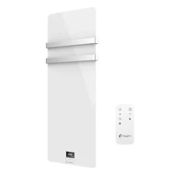 Sèche-Serviettes Électrique|Sannover  Sèche-Serviette Electrique en Verre mural Omiros Sannover 850 W Blanc