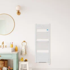 Sèche-Serviettes Soufflant|Noirot Sèche-serviette électrique à inertie fluide Actibain 500W + soufflerie 1000W