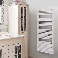Matisere Sèche-serviette électrique blanc de 820mm de haut et 540mm de large - 600 Watt - TYT820/540E8BBLO