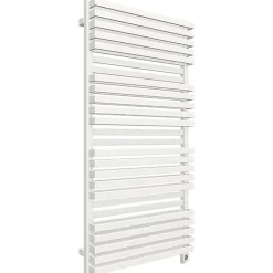 Sèche-Serviettes Électrique|Matisere Sèche-serviette électrique blanc de 1185mm de haut et 600mm de large - 1200 Watt - QUA1185/600BSOAE8B