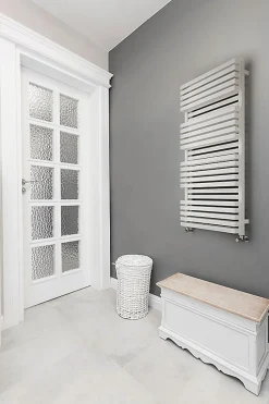 Sèche-Serviettes Électrique|Matisere Sèche-serviette électrique blanc de 1185mm de haut et 600mm de large - 1200 Watt - QUA1185/600BSOAE8B