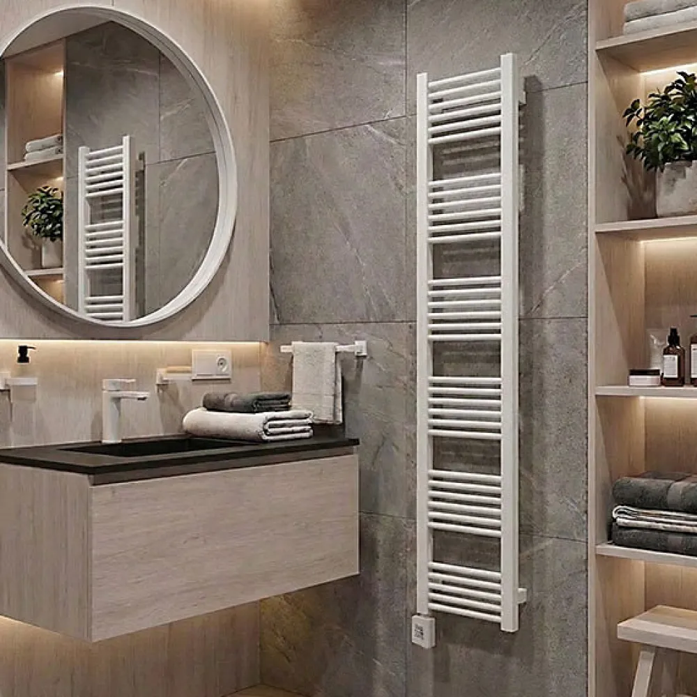 Sèche-Serviettes Électrique|Matisere Sèche-serviette électrique blanc - (HxL) 460x230mm - 100 Watt - 100 Watt - MIK460-230E1B