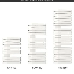Sèche-Serviettes Électrique|Matisere Sèche-serviette électrique blanc - (HxL) 925x500 mm - 800 (Watts) - 800 Watt - IRO925-500SE8BB