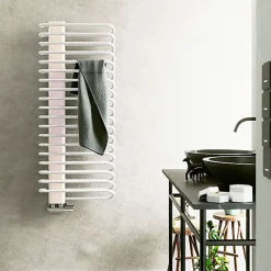 Matisere Sèche-serviette électrique blanc - (HxL) 1620x500 mm - 1000 (Watts) - 1000 Watt - MIC1620-500E8BB
