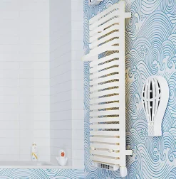 Matisere Sèche-serviette électrique blanc de 1590mm de haut et 500mm de large - 800 Watt - CIT1590/500E8BBLO