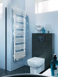 Matisere Sèche-serviette électrique blanc de 760mm de haut et 500mm de large - 400 Watt - ALE760/500E8BBLO