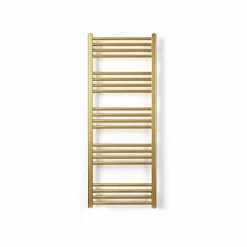 Matisere Sèche-serviette électrique doré de 1140mm de haut et 630mm de large - 600 Watt - FIO1140/630E8BRA
