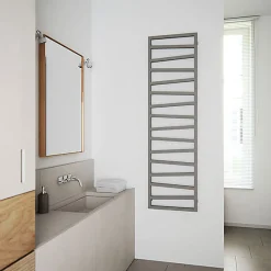 Matisere Sèche-serviette électrique gris - (HxL) 1310x500 mm - 600 ( Watts) - 600 Watt - ZIG1310-500E8MST