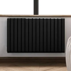 Sèche-Serviettes Électrique|Matisere Sèche-serviette électrique noir thermostat wifi - HxL 630x1825mm - 2000 Watt - WAR630/1825ROE8NW