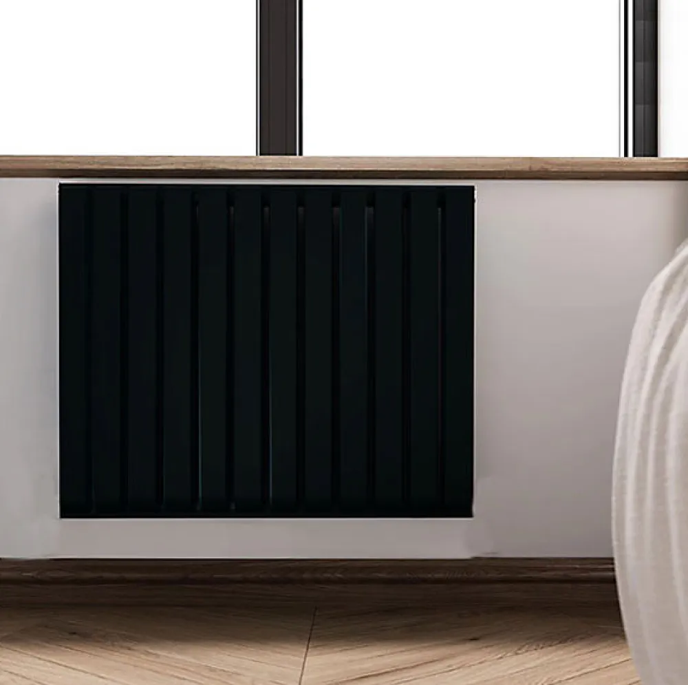 Sèche-Serviettes Électrique|Matisere Sèche-serviette électrique noir thermostat wifi - HxL 630x1565mm - 1500 Watt - WAR630/1565ROE8NW