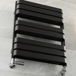 Sèche-Serviettes Électrique|Matisere Sèche-serviette électrique noir de 1695mm de haut et 500mm de large - 1200 Watt - WAR1695500TBSOAE1N