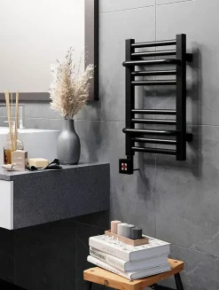 Sèche-Serviettes Électrique|Matisere Sèche-serviette électrique noir - (HxL) 500x700mm - 300 Watt - 300 Watt - LIM500-700E1N
