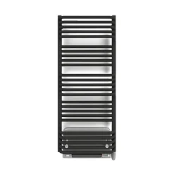 Sèche-Serviettes Soufflant|Matisere Sèche-serviette électrique noir de 1580mm de haut et 500mm de large - 800 Watt - POL1580/500E8NBLO