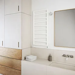 Matisere Sèche-serviette électrique programmable blanc - HxL : 1310x500 mm - 600 Watt - ZIG1310/500E8BP