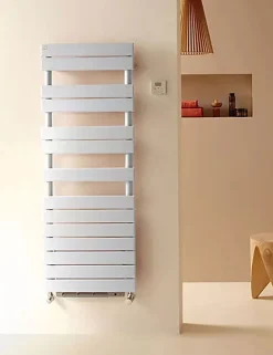 Sèche-Serviettes Soufflant|Matisere Sèche-serviette électrique soufflant blanc - HxL 1402x500mm - 500 Watt - ROE-140-050/IFS/B