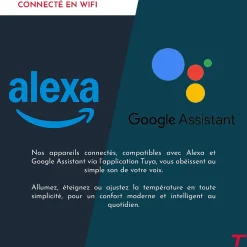 Thomson Sèche-serviette électrique sans fluide connecté WiFi 500W COSMO blanc