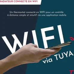 Thomson Sèche-serviette électrique sans fluide connecté WiFi 500W COSMO blanc