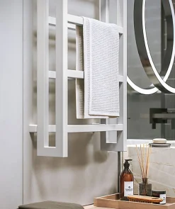 Matisere Sèche-serviette mixte blanc de 920mm de haut et 300mm de large - 383 Watt - STA920/300V2B