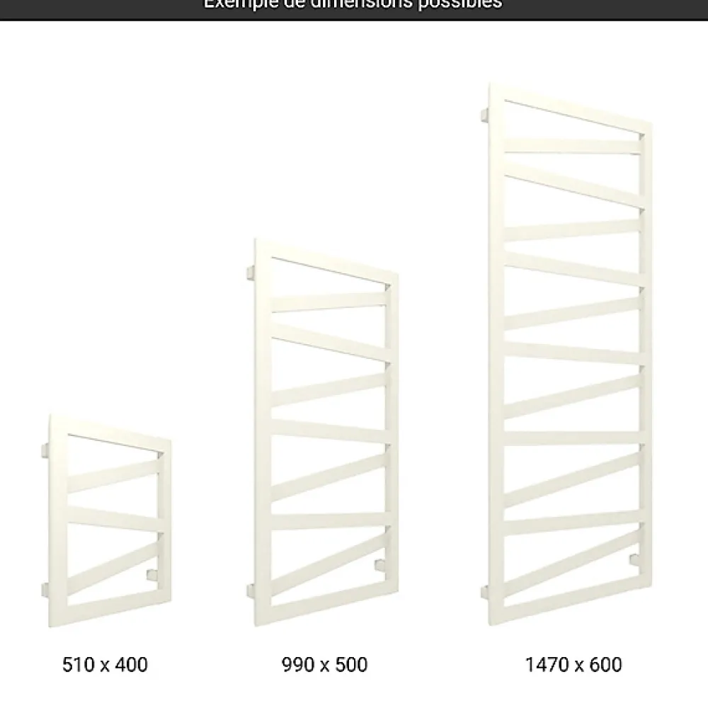 Sèche-Serviettes Mixte|Matisere Sèche-serviette mixte blanc - (HxL) 1230x400mm - 400 Watt - 386 Watt - WIN1230-400Z1B