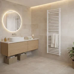 Sèche-Serviettes Mixte|Matisere Sèche-serviette mixte blanc - (HxL) 1510x500mm - 600 Watt - 607 Watt - BON1510-500Z8B