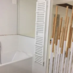 Sèche-Serviettes Mixte|Matisere Sèche-serviette mixte blanc - (HxL) 1460x400mm - 600 Watt - 599 Watt - LIM1460-400Z8B