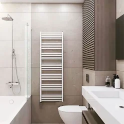 Sèche-Serviettes Mixte|Matisere Sèche-serviette mixte blanc - (HxL) 1620x400mm - 600 Watt - 573 Watt - FIO1620-400V2B