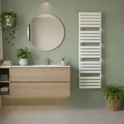 Matisere Sèche-serviette mixte blanc - (HxL) 1110x600mm - 1000 Watt - 924 Watt - WAR1110-600TBZ1B