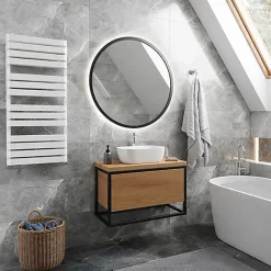 Matisere Sèche-serviette mixte blanc - (HxL) 1110x600mm - 1000 Watt - 924 Watt - WAR1110-600TBZ1B