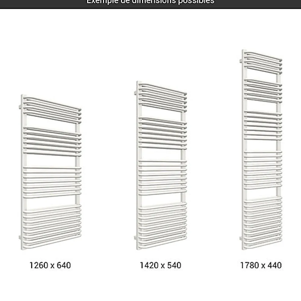 Matisere Sèche-serviette mixte blanc de 1420mm de haut et 640mm de large - 1317 Watt - TYT1420/640SOAZ1B
