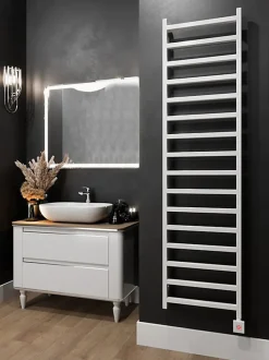 Sèche-Serviettes Mixte|Matisere Sèche-serviette mixte blanc - (HxL) 1200x500mm - 400 Watt - 440 Watt - SIM1200-500V2B