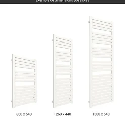 Sèche-Serviettes Mixte|Matisere Sèche-serviette mixte blanc - (HxL) 860x540mm - 400 Watt - 423 Watt - MAN860-540Z8B
