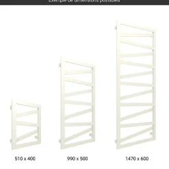 Sèche-Serviettes Mixte|Matisere Sèche-serviette mixte blanc - (HxL) 750x400mm - 200 Watt - 240 Watt - WIN750-400Z1B