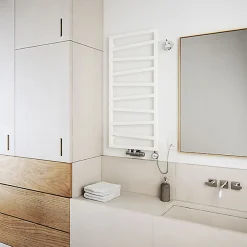 Matisere Sèche-serviette mixte blanc de 1070mm de haut et 500mm de large - 406 Watt - ZIG1070/500KDZ8B