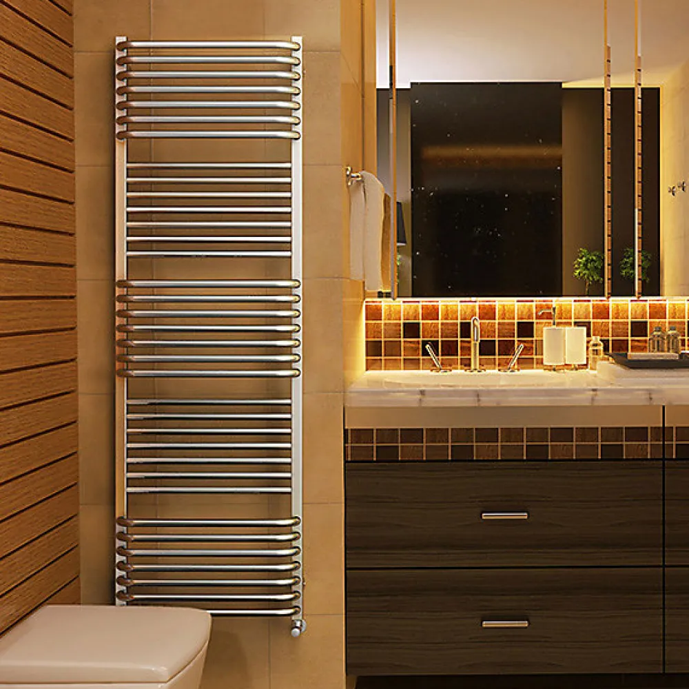 Sèche-Serviettes Mixte|Matisere Sèche-serviette mixte chromé de 1580mm de haut / 600mm de large - 739 Watt - POL1580/600Z1CRO