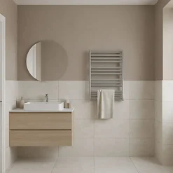 Sèche-Serviettes Mixte|Matisere Sèche-serviette mixte chromé de 600mm de haut / 430mm de large - 156 Watt - MAR600/430V2CRO