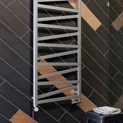 Matisere Sèche-serviette mixte gris de 1470mm de haut et 600mm de large - 622 Watt - VIP1470/600Z8SMA