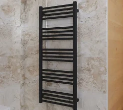 Sèche-Serviettes Mixte|Matisere Sèche-serviette mixte noir - (HxL) 1140x600 mm - 600 Watt - 566 Watt - FIO1140-600V2N