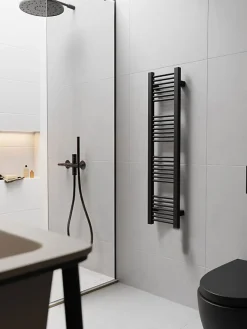 Matisere Sèche-serviette mixte noir - (HxL) 1210x230 mm - 300 Watt - 308 Watt - MIK1210-230V2N