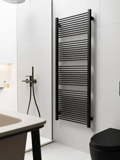 Sèche-Serviettes Mixte|Matisere Sèche-serviette mixte noir - (HxL) 435x430 mm - 200 Watt - 203 Watt - MIK435-430Z8N