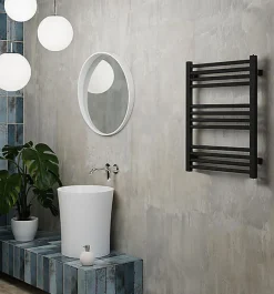 Sèche-Serviettes Mixte|Matisere Sèche-serviette mixte noir - (HxL) 660x630 mm - 400 Watt - 350 Watt - FIO660-630V2N