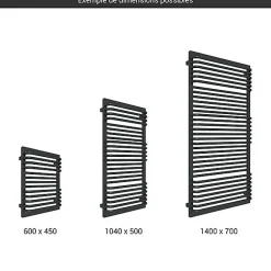 Sèche-Serviettes Mixte|Matisere Sèche-serviette mixte noir - (HxL) 600x450 mm - 300 Watt - 308 Watt - POC600-450V2N