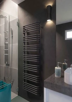 Sèche-Serviettes Mixte|Matisere Sèche-serviette mixte noir de 1580mm de haut et 800mm de large. - 1253 Watt - ALE1580/800SOAV2N
