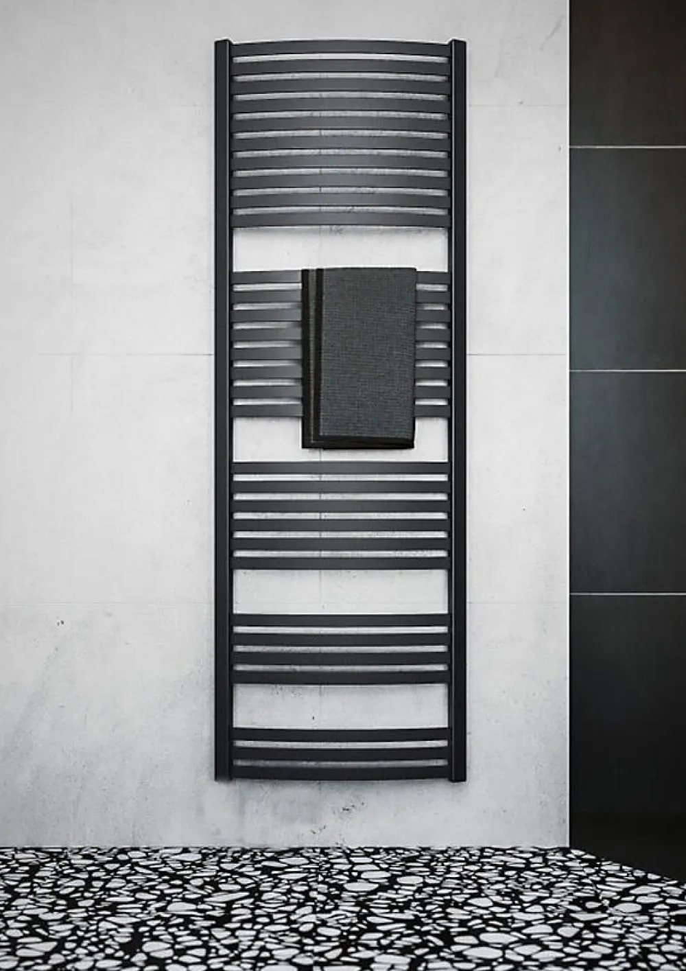 Sèche-Serviettes Mixte|Matisere Sèche-serviette mixte noir - (HxL) 1220x600 mm - 800 Watt - 676 Watt - DEX1220-600Z8N