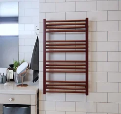 Matisere Sèche-serviette mixte rouge brun 660mm de haut - 400mm de large - 241 Watt - FIO660/400V23011