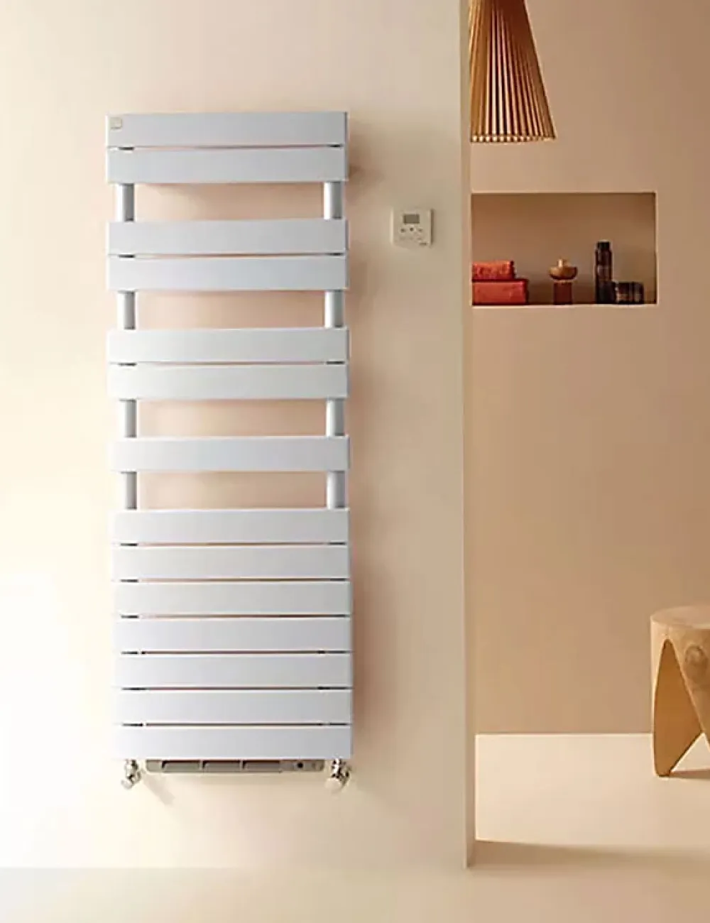 Matisere Sèche-serviette soufflant électrique blanc - HxL : 1698x500mm - 1000 Watt - ROE-170-050/IFS/B