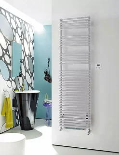Sèche-Serviettes Soufflant|Matisere Sèche-serviette soufflant électrique blanc - HxL : 986x496mm - 500 Watt - LFE-090-50/IFS/B